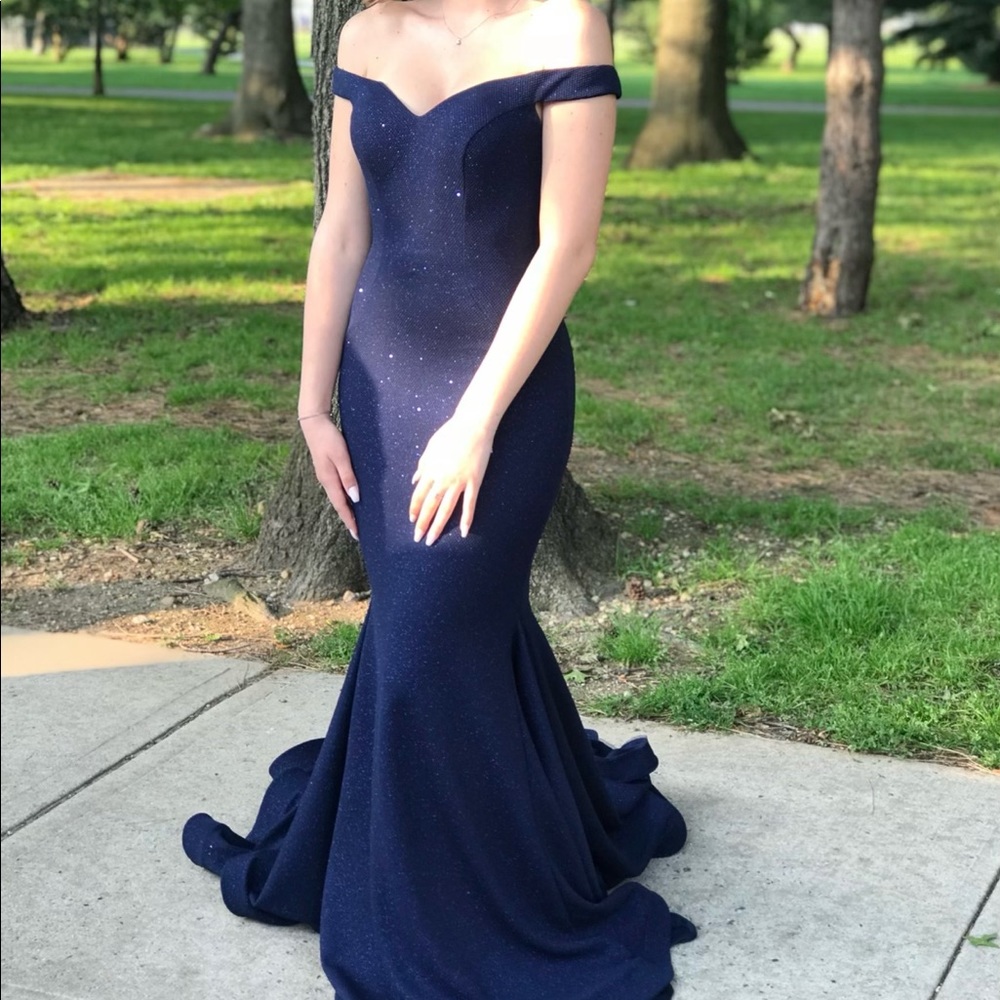 Jovani Navy Dress